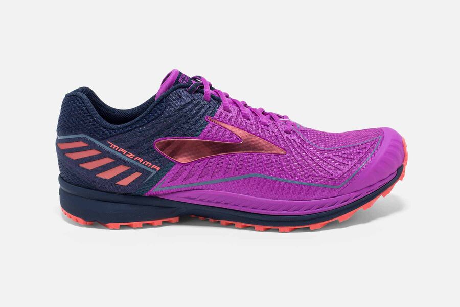 Zapatillas Trail Brooks Mazama Mujer Moradas/Azul Marino España RMEN63507